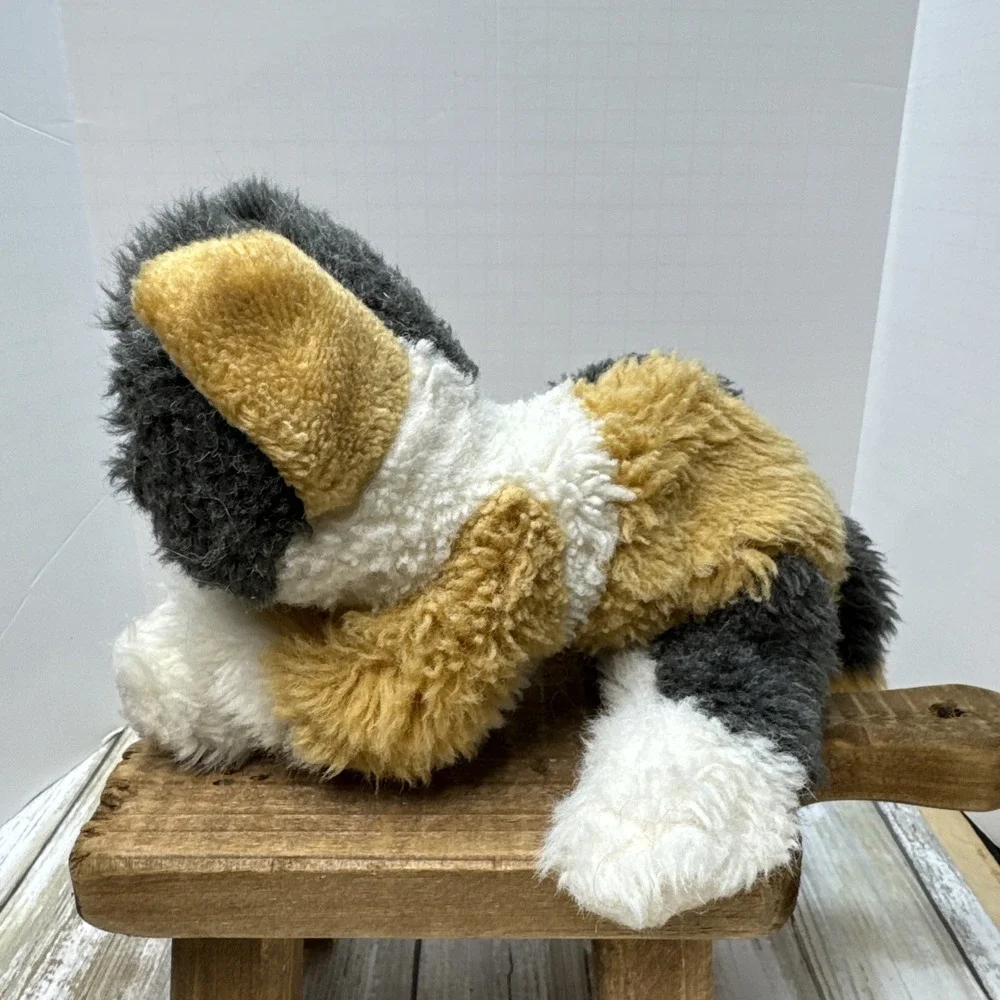 VTG 1992 Kitty Kitty Kittens Patches Calico‎ Cat PURRING Plush Stuffed Toy Tyco